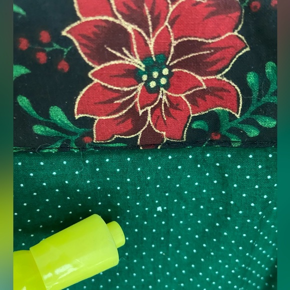 90s Christmas Cat Mitt potholder placemat SET quilted Holiday LOT Vintage Franco - Picture 15 of 16